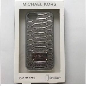 Michael Kors Silver Snap-On iPhone Case